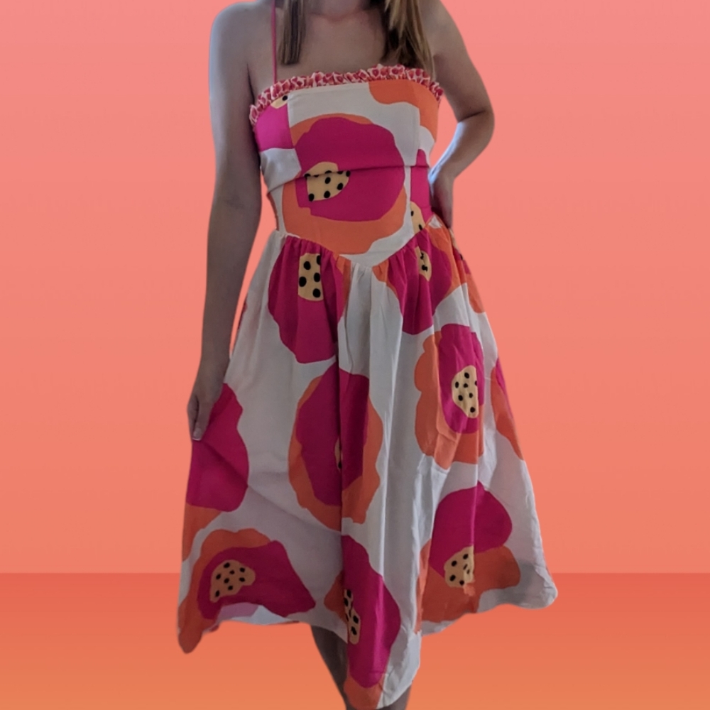Colorful midi dress